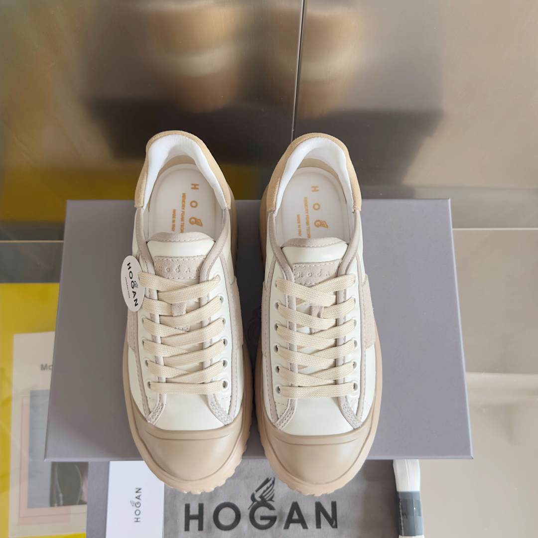 顶级版本：
HOGAN霍根 新款H-STRIPES系列 厚底 饼干鞋 情侣款 休闲 运动鞋
原版购入开发