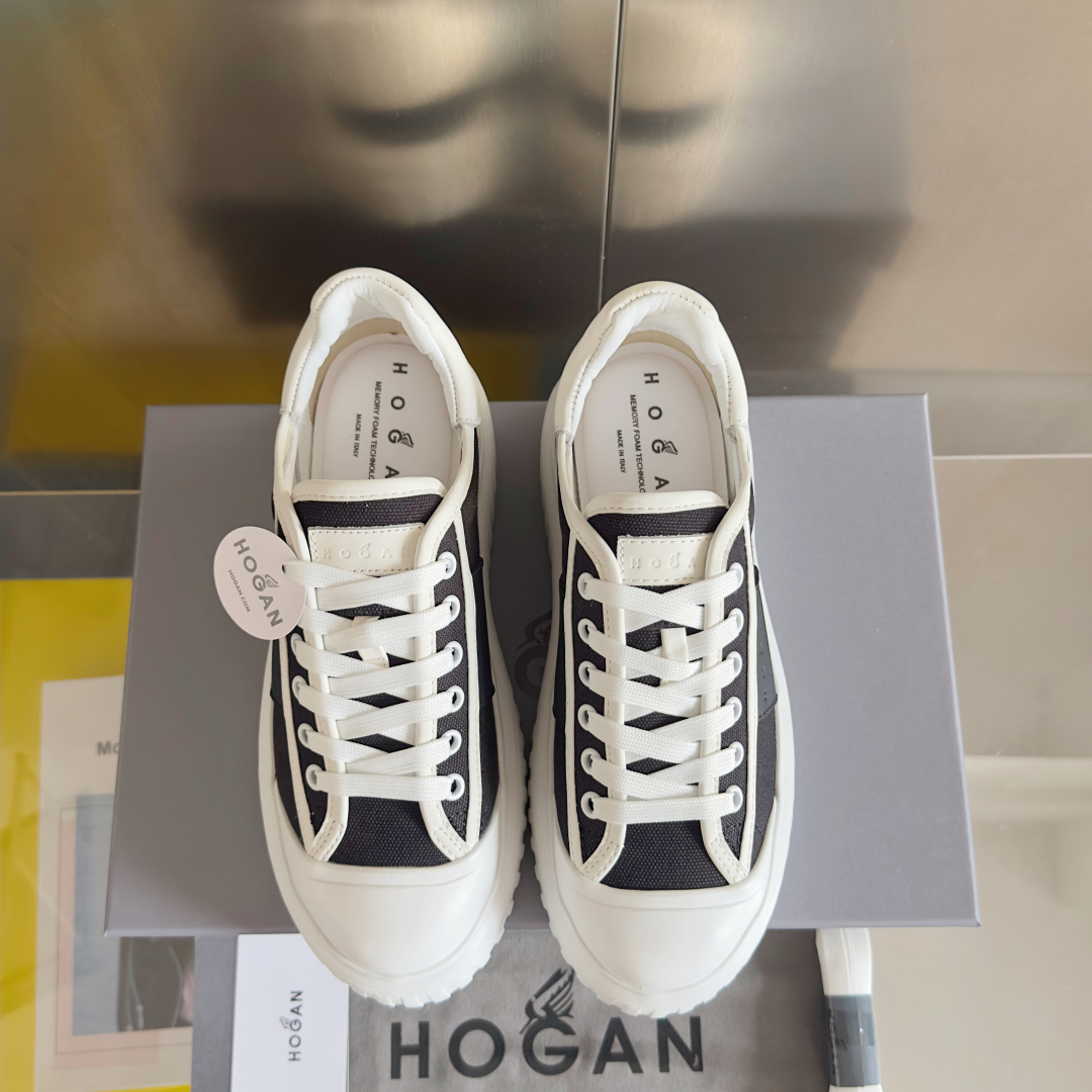 顶级版本：情侣款
HOGAN霍根 新款H-STRIPES系列 厚底 饼干鞋 情侣款 休闲 运动鞋
原版购