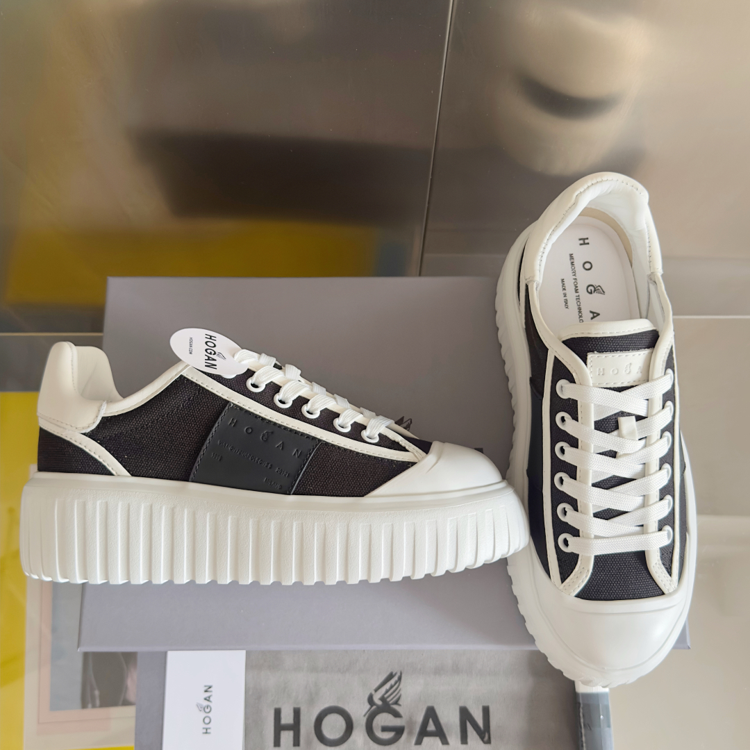 顶级版本：情侣款
HOGAN霍根 新款H-STRIPES系列 厚底 饼干鞋 情侣款 休闲 运动鞋
原版购