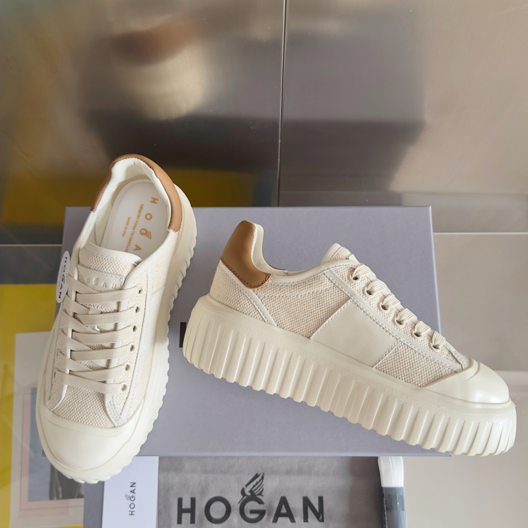 顶级版本：情侣款
HOGAN霍根 新款H-STRIPES系列 厚底 饼干鞋 情侣款 休闲 运动鞋
原版购