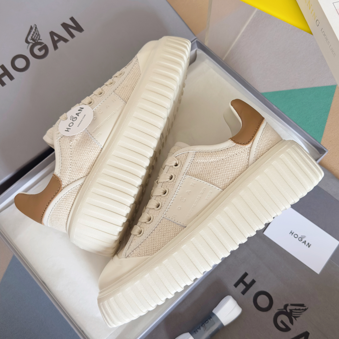 顶级版本：情侣款
HOGAN霍根 新款H-STRIPES系列 厚底 饼干鞋 情侣款 休闲 运动鞋
原版购