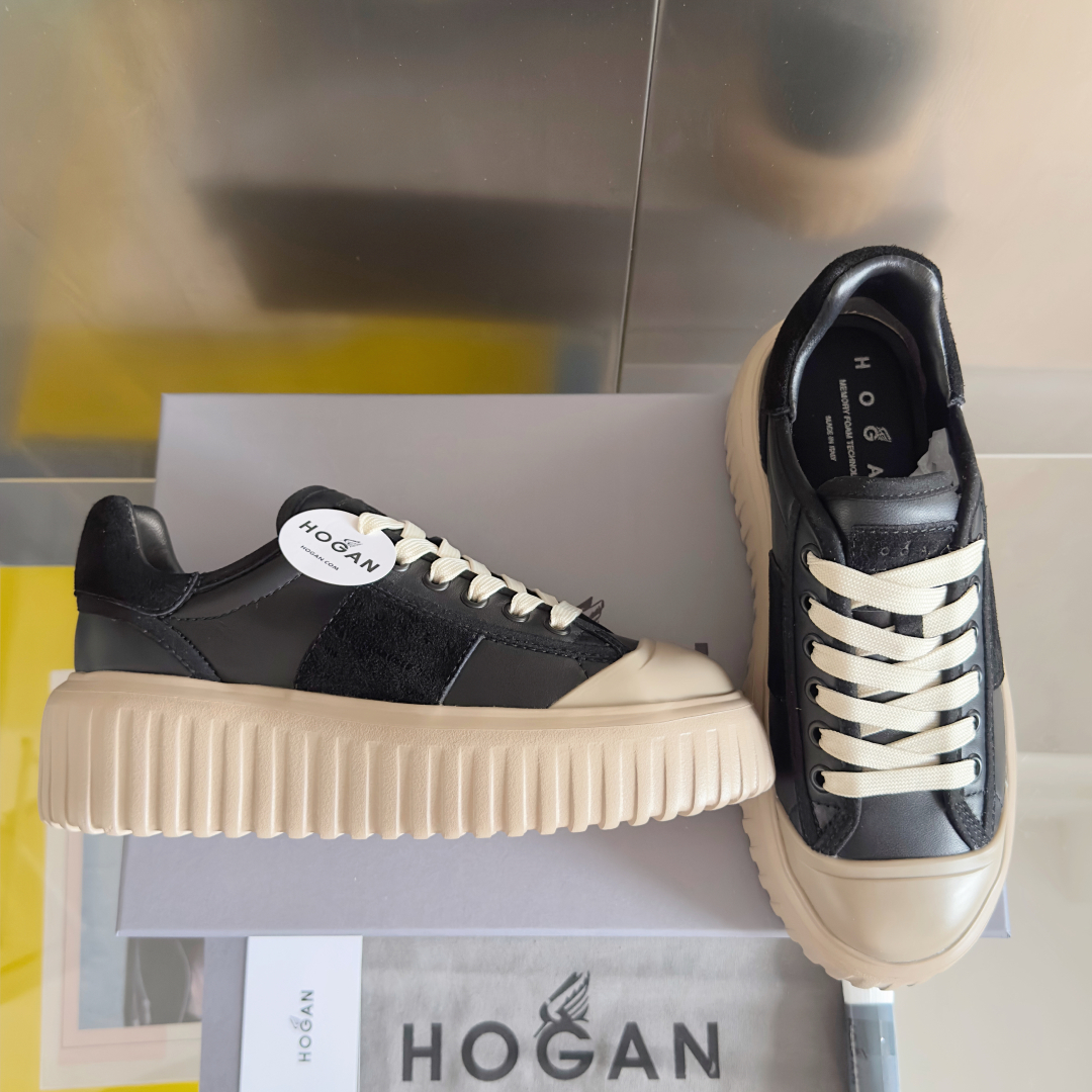 顶级版本：
HOGAN霍根 新款H-STRIPES系列 厚底 饼干鞋 情侣款 休闲 运动鞋
原版购入开发