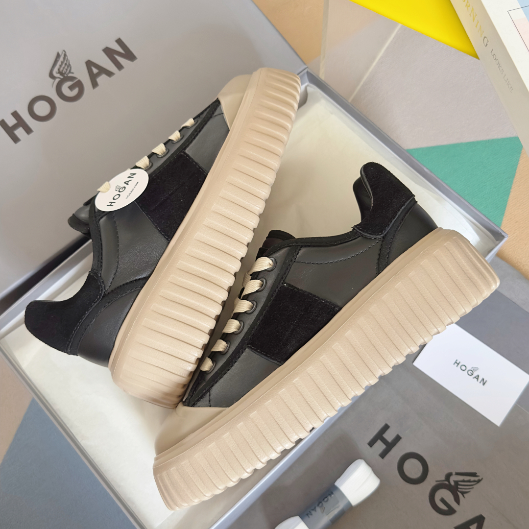顶级版本：
HOGAN霍根 新款H-STRIPES系列 厚底 饼干鞋 情侣款 休闲 运动鞋
原版购入开发