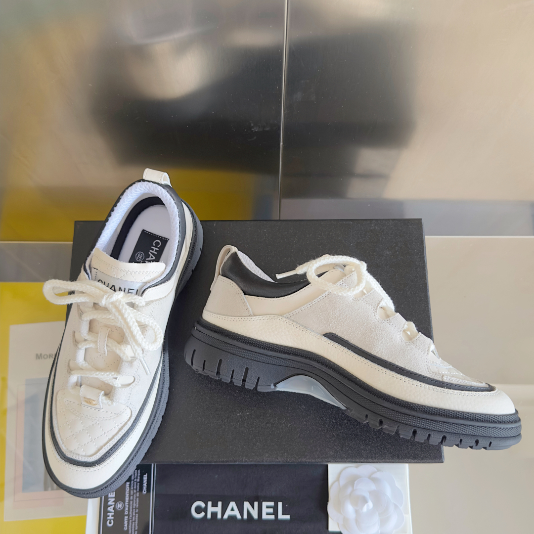 顶级版本：女款
Chanel 香奈儿 25C 中古风 厚底 休闲鞋 运动鞋
原版购入开发 做货 小香 C