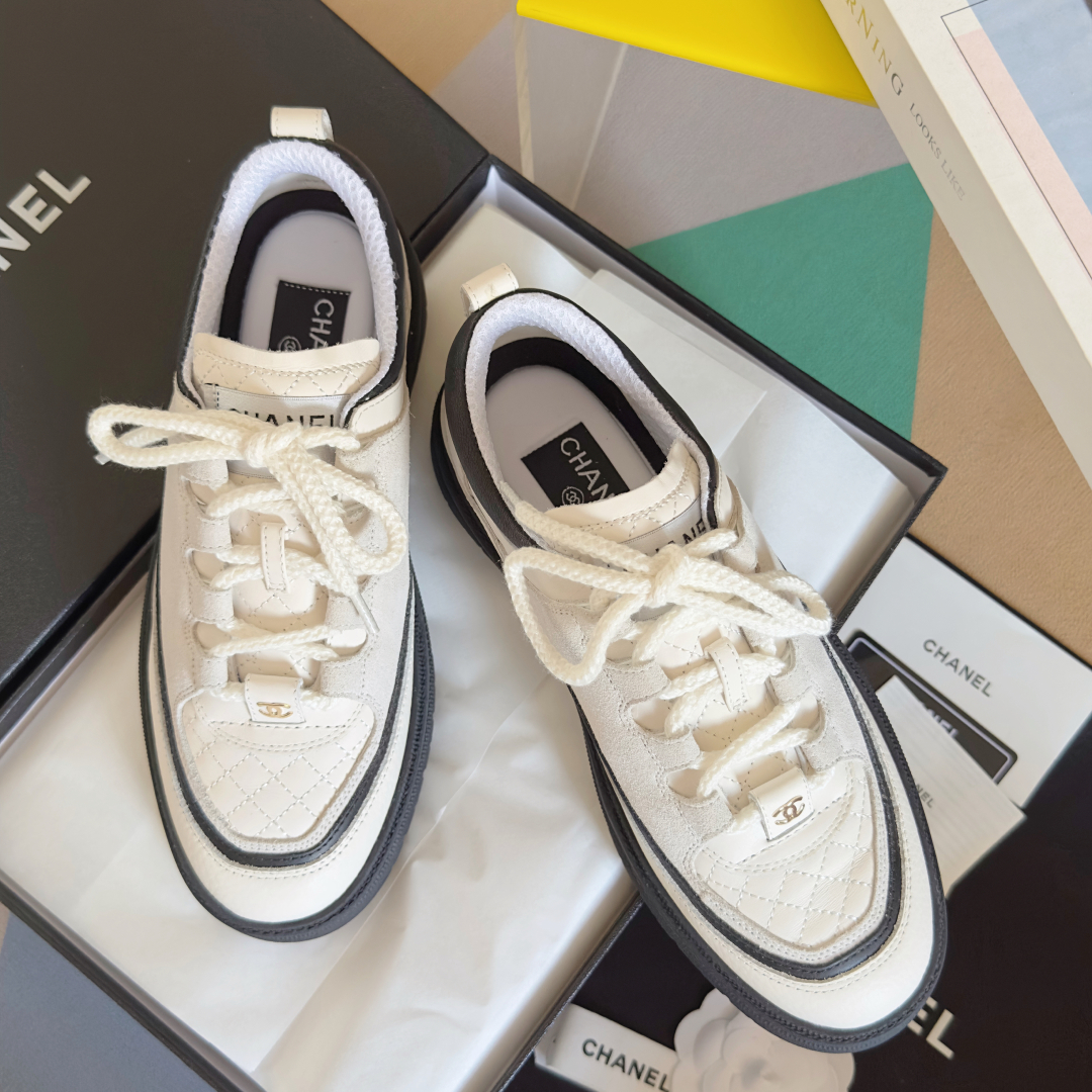 顶级版本：女款
Chanel 香奈儿 25C 中古风 厚底 休闲鞋 运动鞋
原版购入开发 做货 小香 C