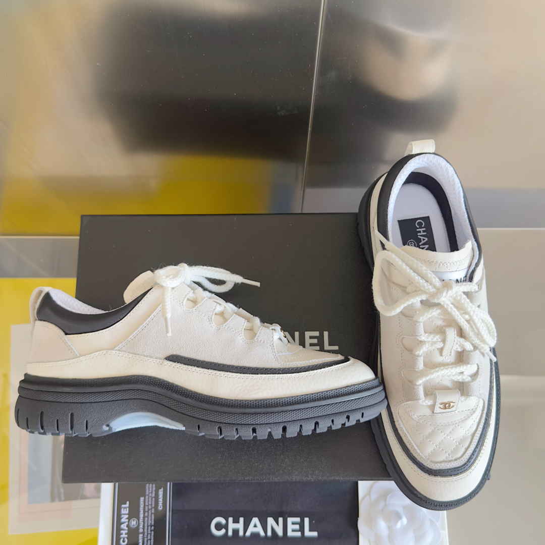 顶级版本：女款
Chanel 香奈儿 25C 中古风 厚底 休闲鞋 运动鞋
原版购入开发 做货 小香 C