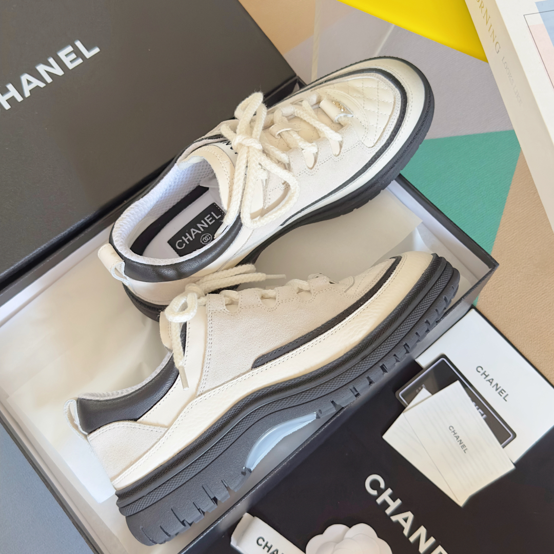 顶级版本：女款
Chanel 香奈儿 25C 中古风 厚底 休闲鞋 运动鞋
原版购入开发 做货 小香 C