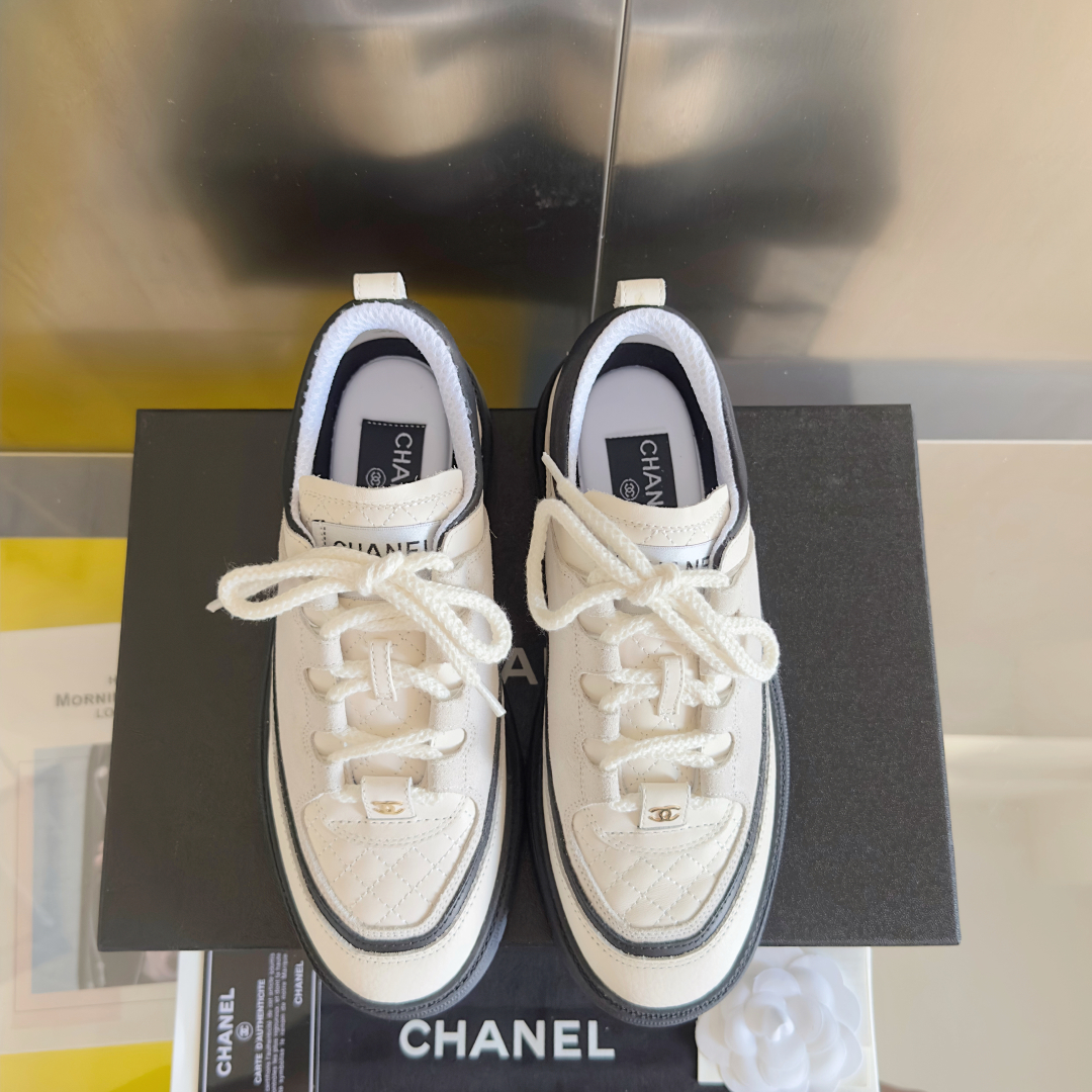 顶级版本：女款
Chanel 香奈儿 25C 中古风 厚底 休闲鞋 运动鞋
原版购入开发 做货 小香 C