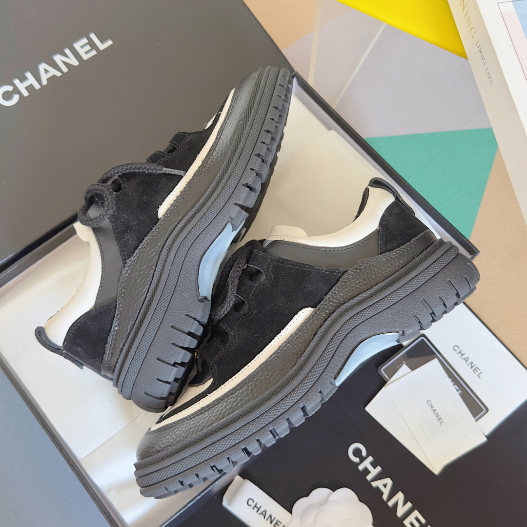 顶级版本：女款
Chanel 香奈儿 25C 中古风 厚底 休闲鞋 运动鞋
原版购入开发 做货 小香 C
