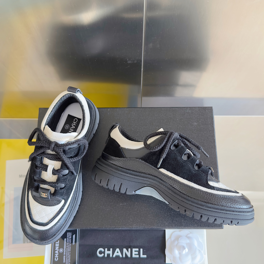 顶级版本：女款
Chanel 香奈儿 25C 中古风 厚底 休闲鞋 运动鞋
原版购入开发 做货 小香 C