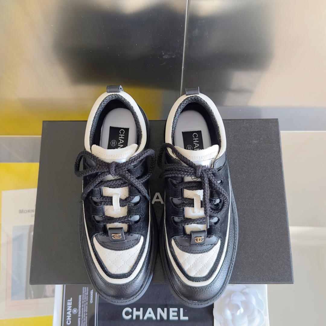 顶级版本：女款
Chanel 香奈儿 25C 中古风 厚底 休闲鞋 运动鞋
原版购入开发 做货 小香 C