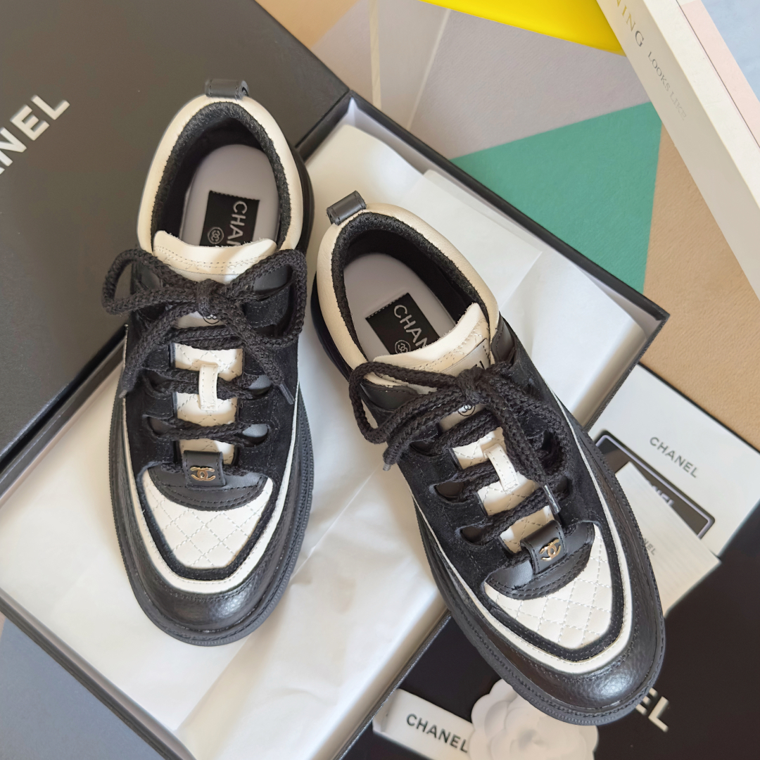 顶级版本：女款
Chanel 香奈儿 25C 中古风 厚底 休闲鞋 运动鞋
原版购入开发 做货 小香 C