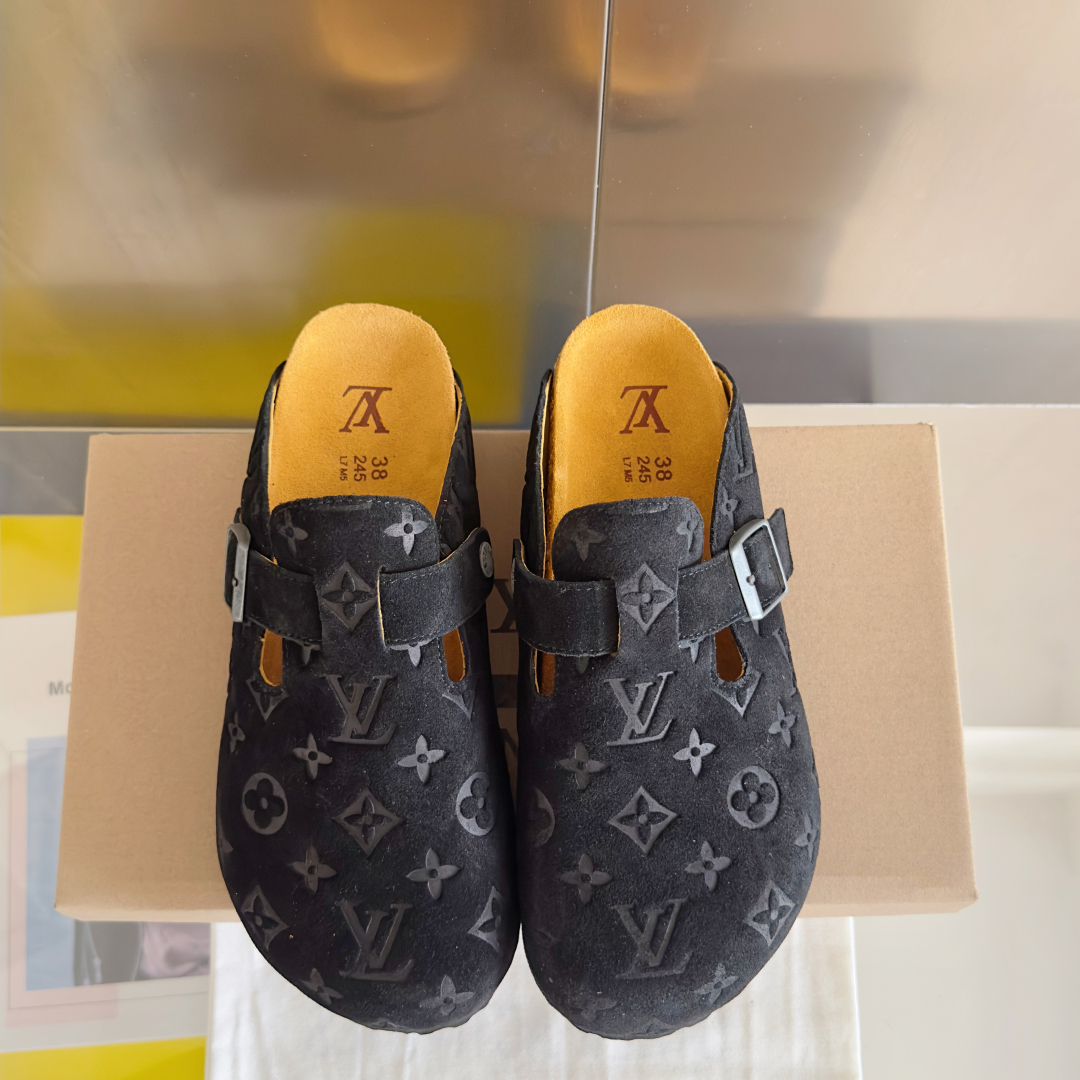 顶级版本：情侣款男士+10
Birkenstock x 联名Lv 情侣款 勃肯鞋 休闲 爆头 拖鞋
Bi