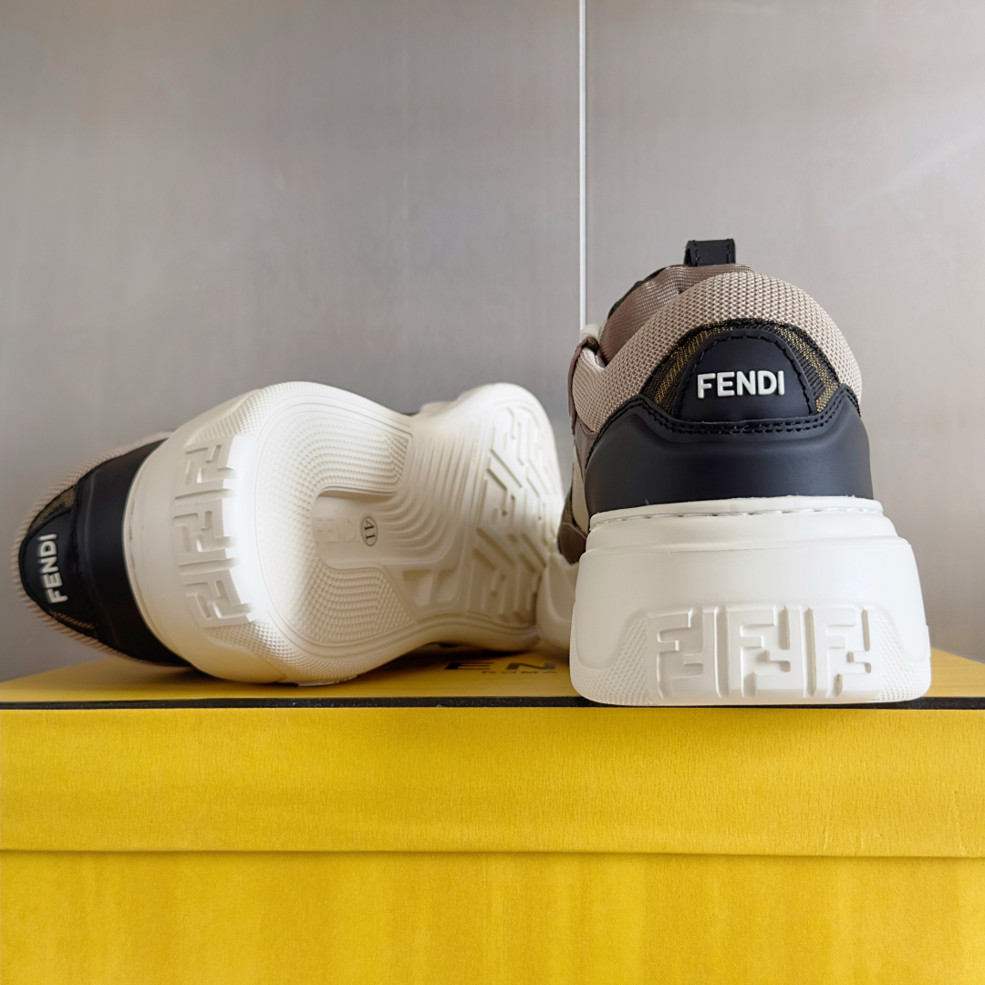 顶级版本：男款Fendi 芬迪 最新 Force系列 FF厚底 休闲 运动鞋 板鞋原版购入开发 做货 这