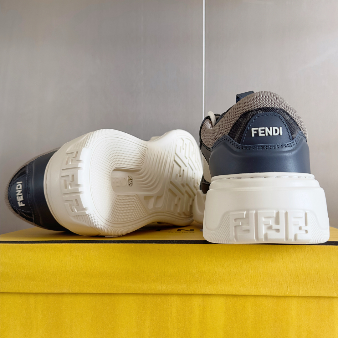 顶级版本：男款Fendi 芬迪 最新 Force系列 FF厚底 休闲 运动鞋 板鞋原版购入开发 做货 这