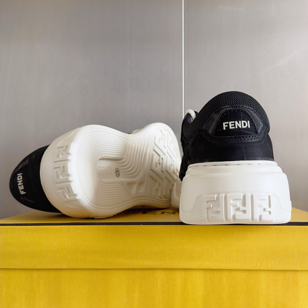 顶级版本：男款Fendi 芬迪 最新 Force系列 FF厚底 休闲 运动鞋 板鞋原版购入开发 做货 这