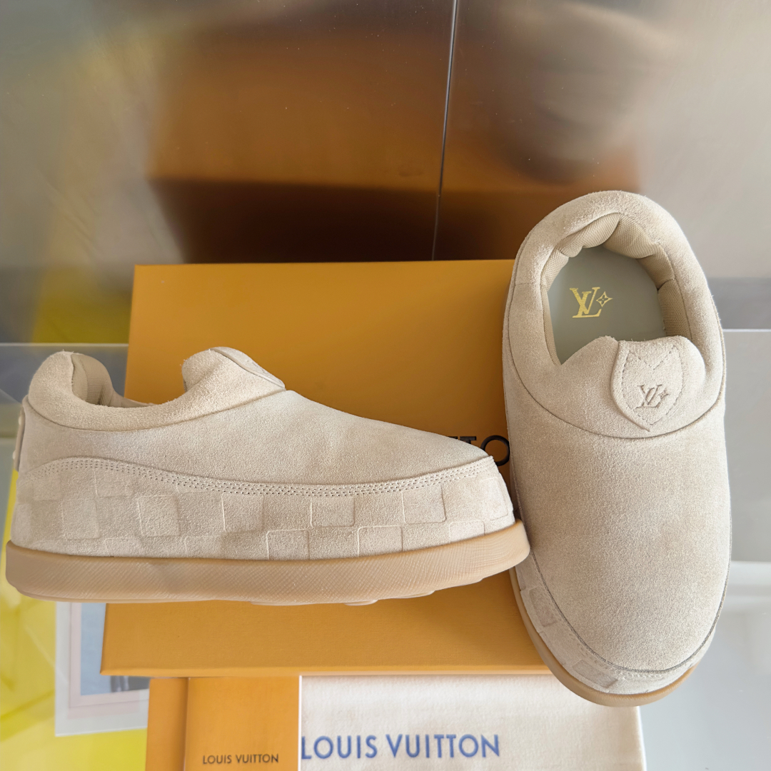 Louis Vuitton Yeti Slip-On Sneakers: Damier Pattern, Comfortable & Stylish