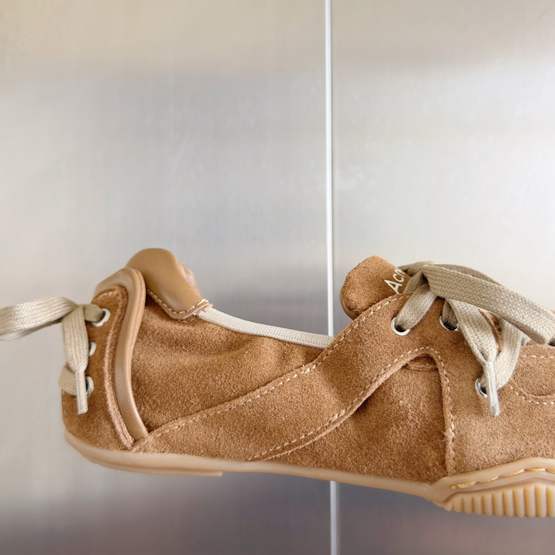顶级版本:Acne studios 24FW 丹宁牛仔布 芭蕾舞鞋 休闲 运动鞋原版购入开发 做货 绑带