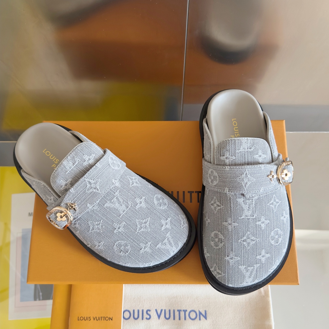 Louis Vuitton LV路易威登 L家 驴牌 Cosy Comfort系列 老花 包头拖鞋 凉拖鞋