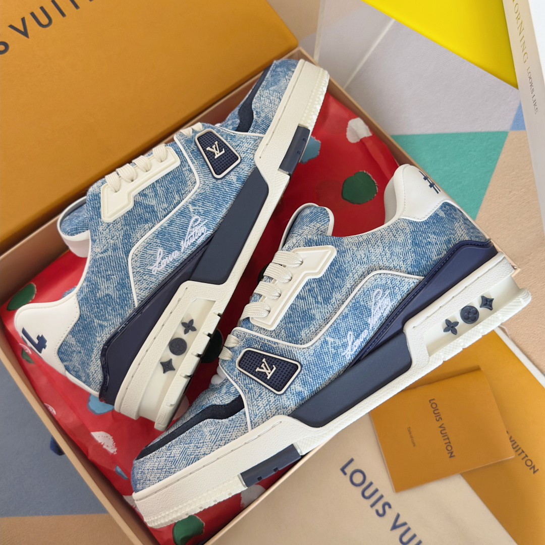 Louis Vuitton Trainer Sneakers: Monogram Denim, Cloud Design, Limited Edition 7 cmp i1764251903481 7600 0 5