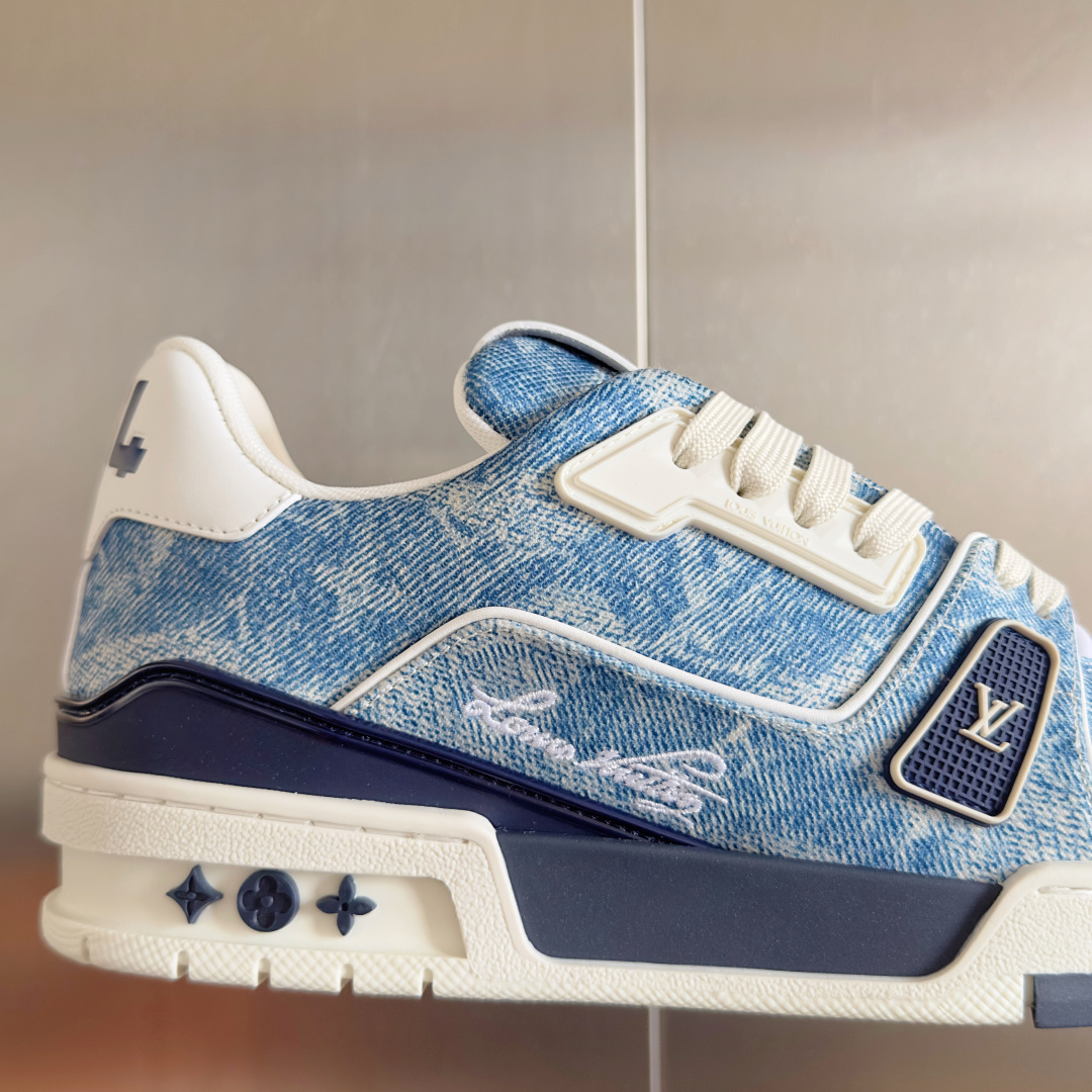 Louis Vuitton Trainer Sneakers: Monogram Denim, Cloud Design, Limited Edition 9 cmp i1764251914219 7198 0 7