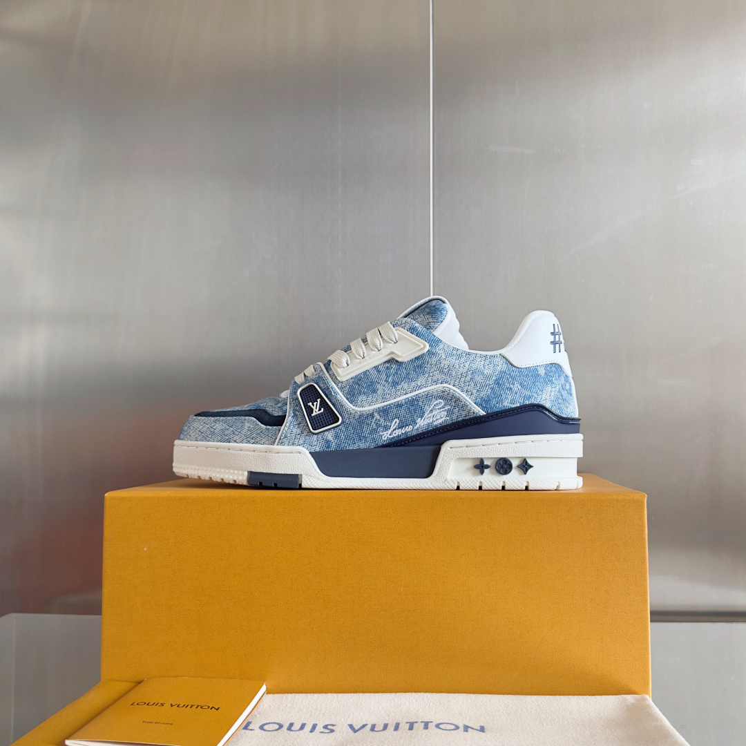 Louis Vuitton Trainer Sneakers: Monogram Denim, Cloud Design, Limited Edition 6 cmp i1764251914274 3819 0 4