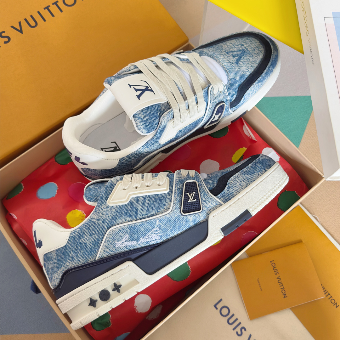 Louis Vuitton Trainer Sneakers: Monogram Denim, Cloud Design, Limited Edition 5 cmp i1764251914288 6810 0 3