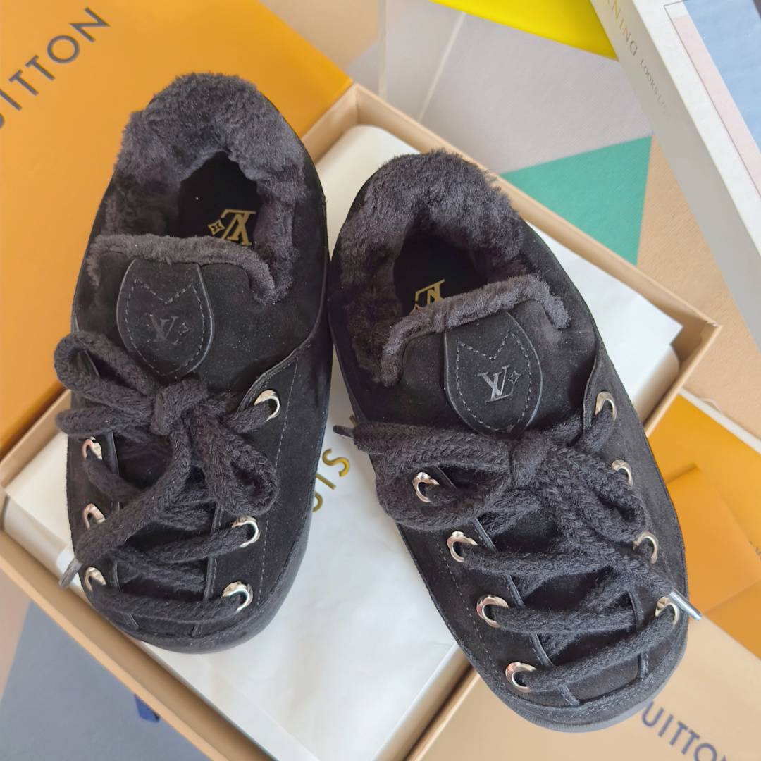 Louis Vuitton x Nigo Yeti Sneakers: Premium Leather, Wool Lining, & Thick Sole