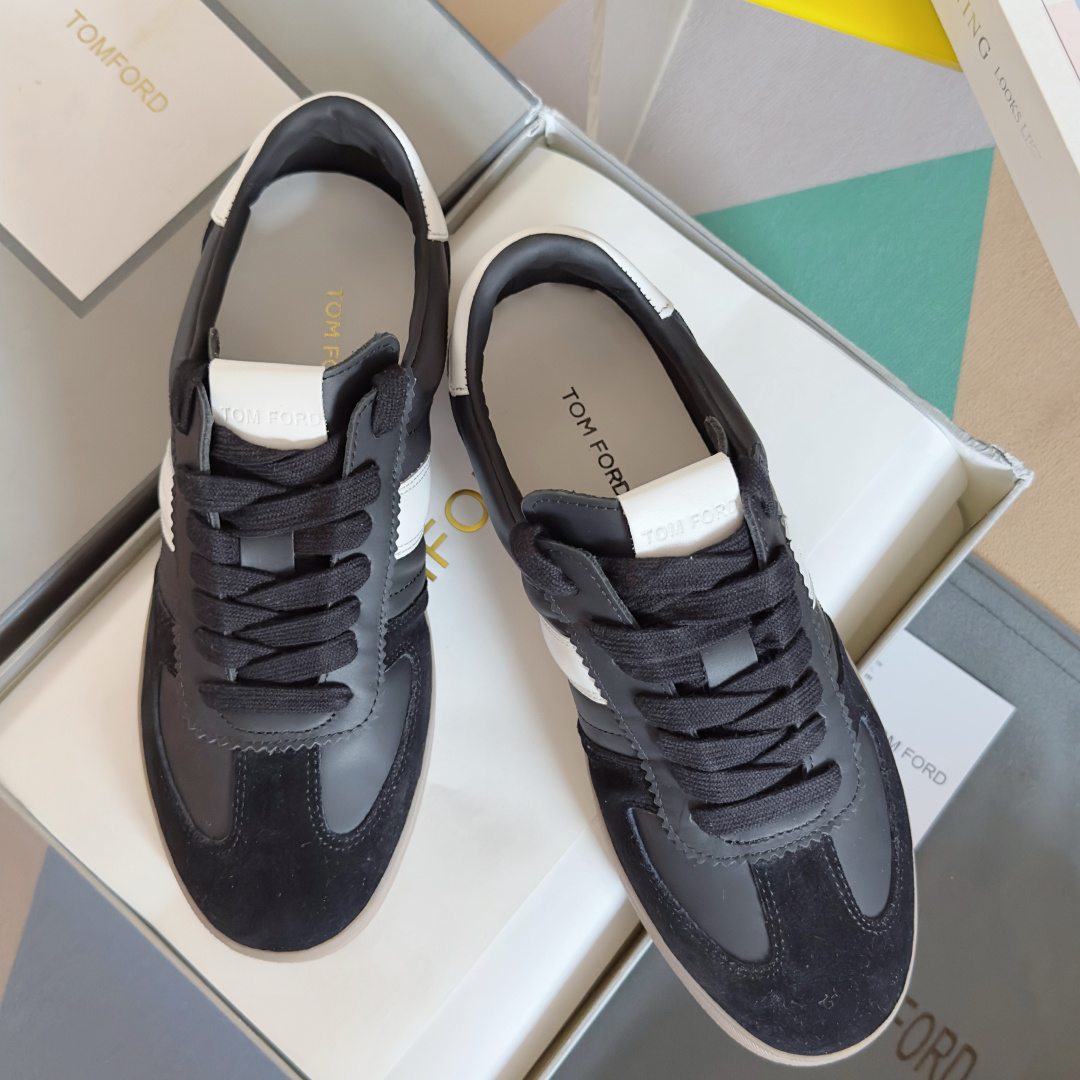 Tom Ford Black Low-Top Sneakers