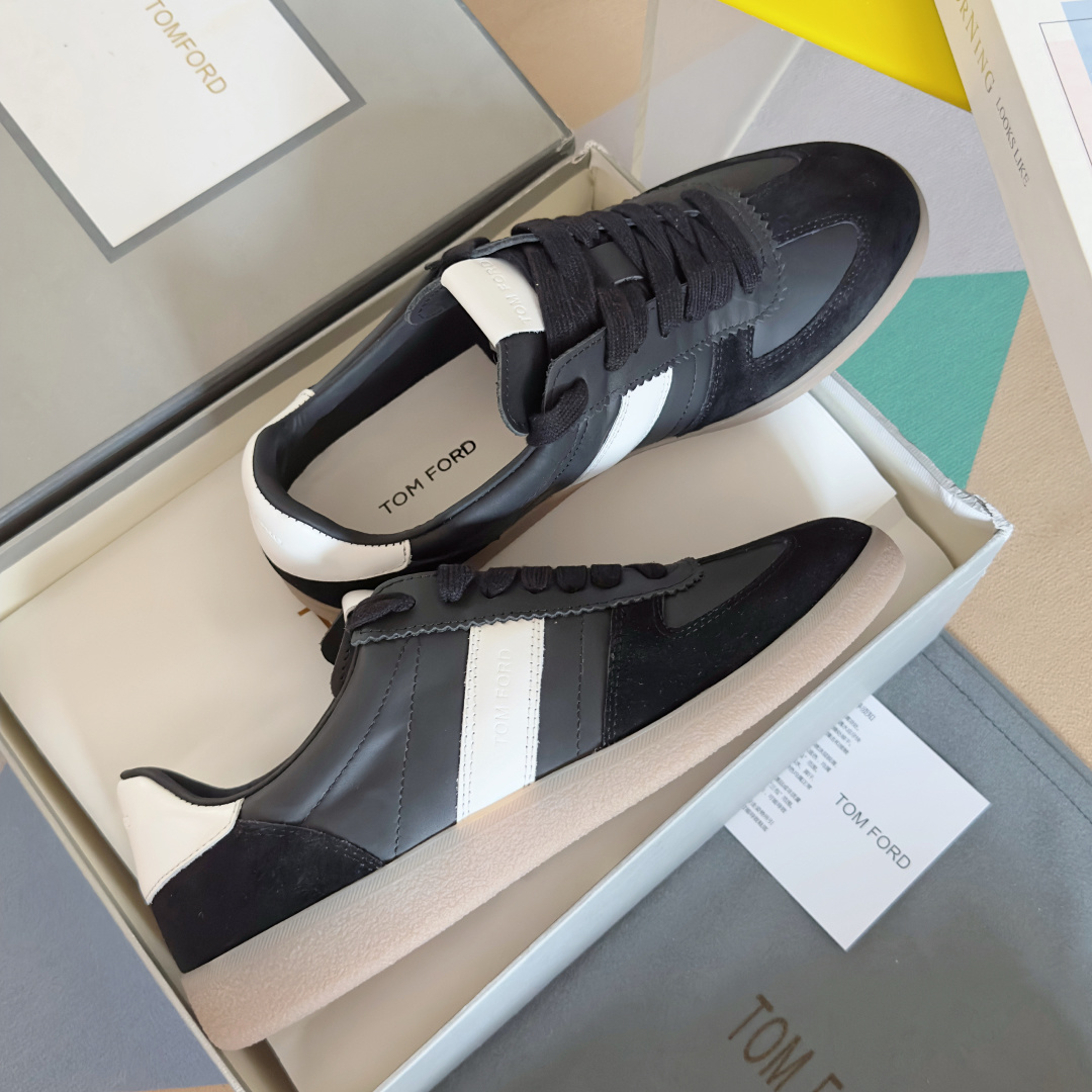 Tom Ford Black Low-Top Sneakers