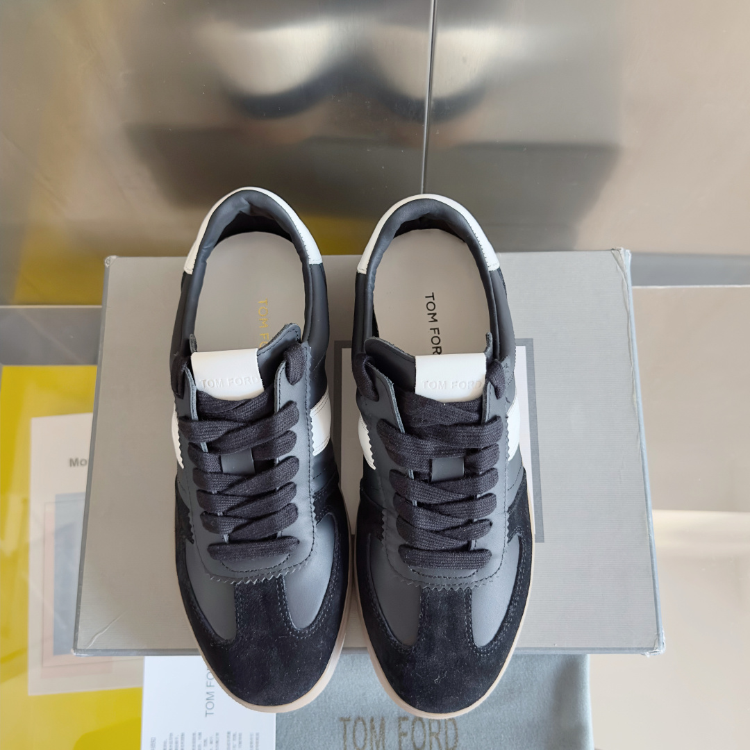 Tom Ford Black Low-Top Sneakers