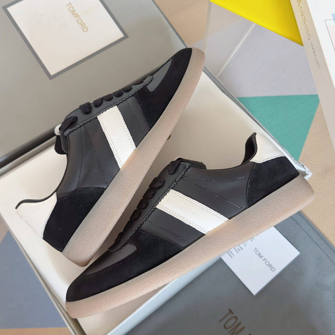 Tom Ford Black Low-Top Sneakers