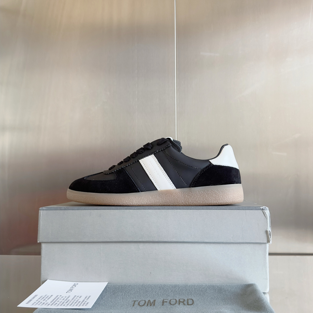 Tom Ford Black Low-Top Sneakers