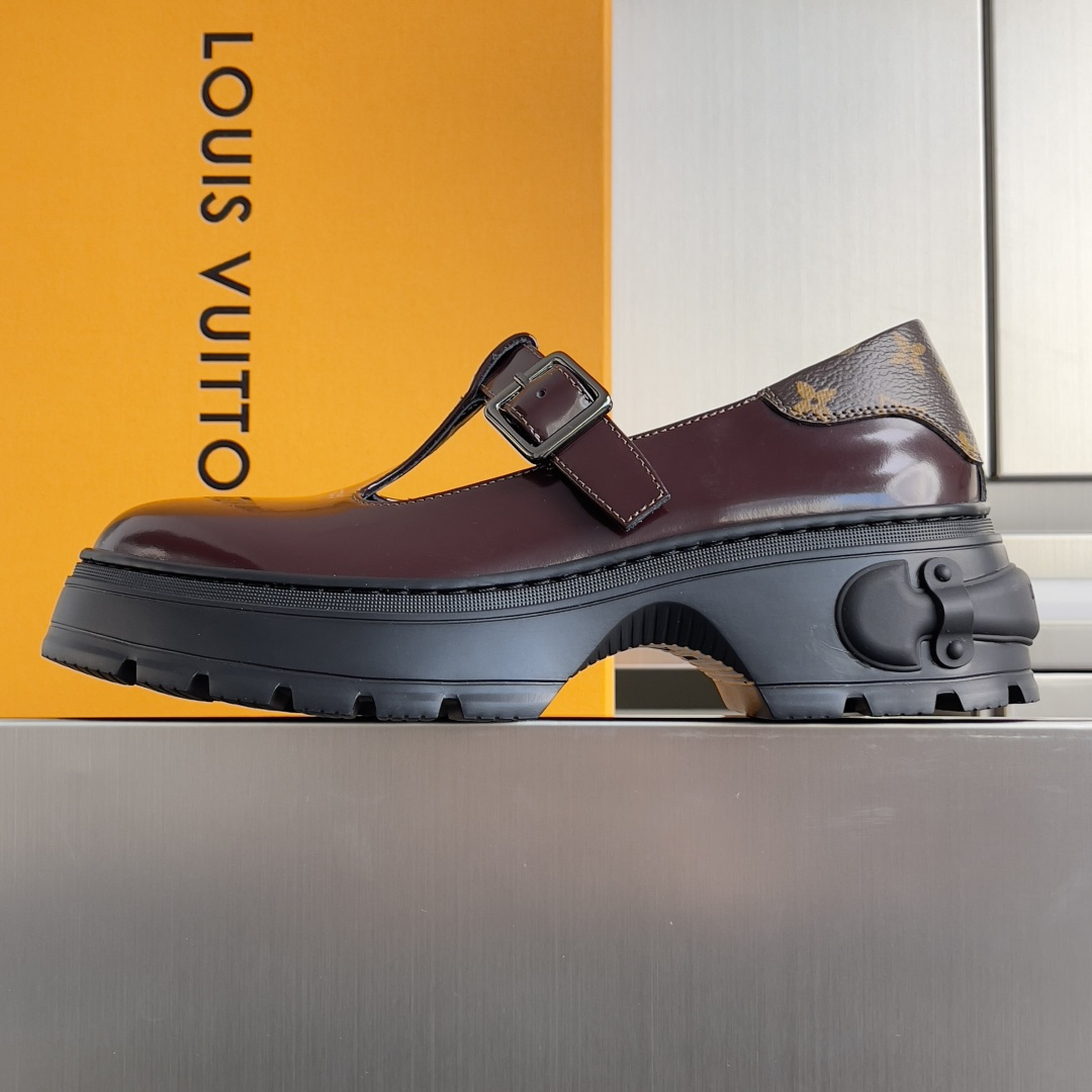 Louis Vuitton LV路易威登L家 驴牌 Squad系列 厚底 玛丽珍 乐福鞋 小皮鞋