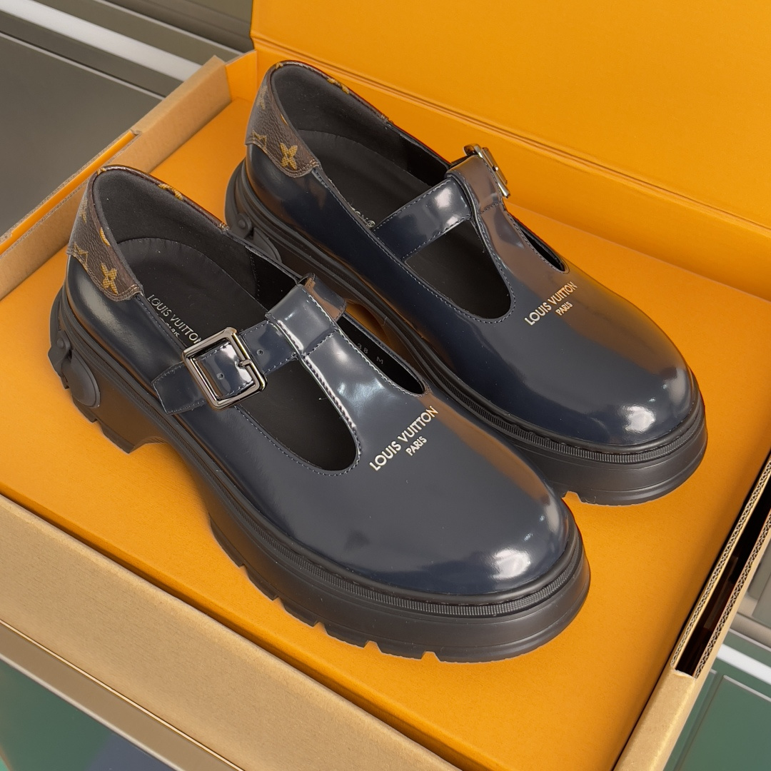 Louis Vuitton LV路易威登L家 驴牌 Squad系列 厚底 玛丽珍 乐福鞋 小皮鞋