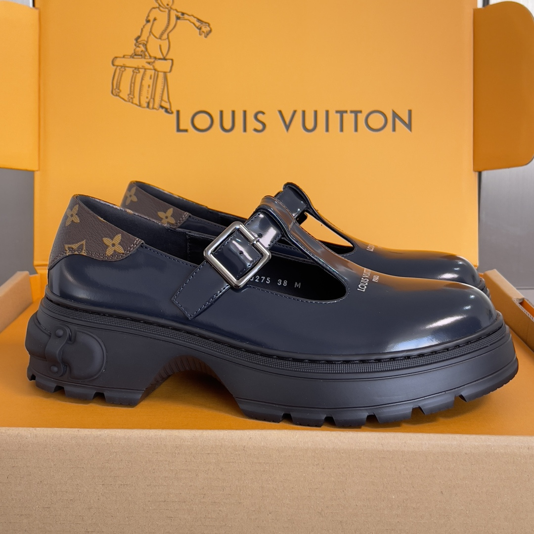 Louis Vuitton LV路易威登L家 驴牌 Squad系列 厚底 玛丽珍 乐福鞋 小皮鞋