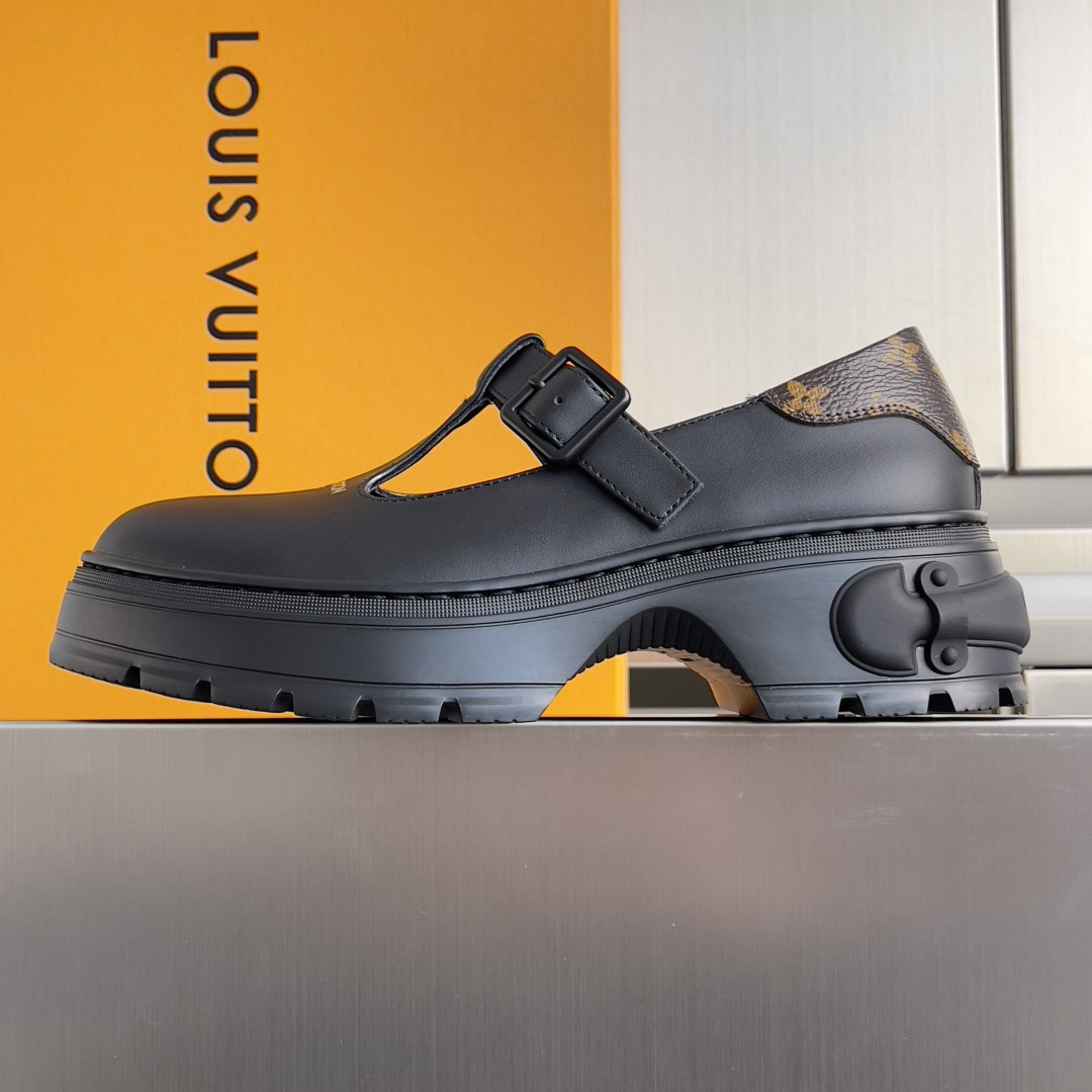 Louis Vuitton LV路易威登L家 驴牌 Squad系列 厚底 玛丽珍 乐福鞋 小皮鞋