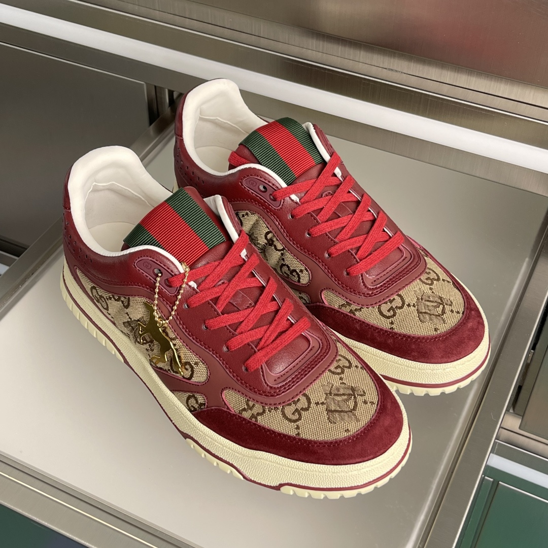 Gucci Gucci古驰G家Re-Web系列 马年限定 老花 休闲 运动鞋 滑板鞋