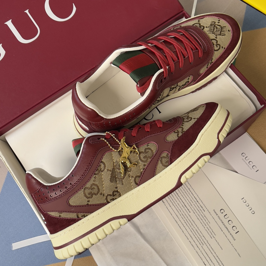 Gucci Gucci古驰G家Re-Web系列 马年限定 老花 休闲 运动鞋 滑板鞋