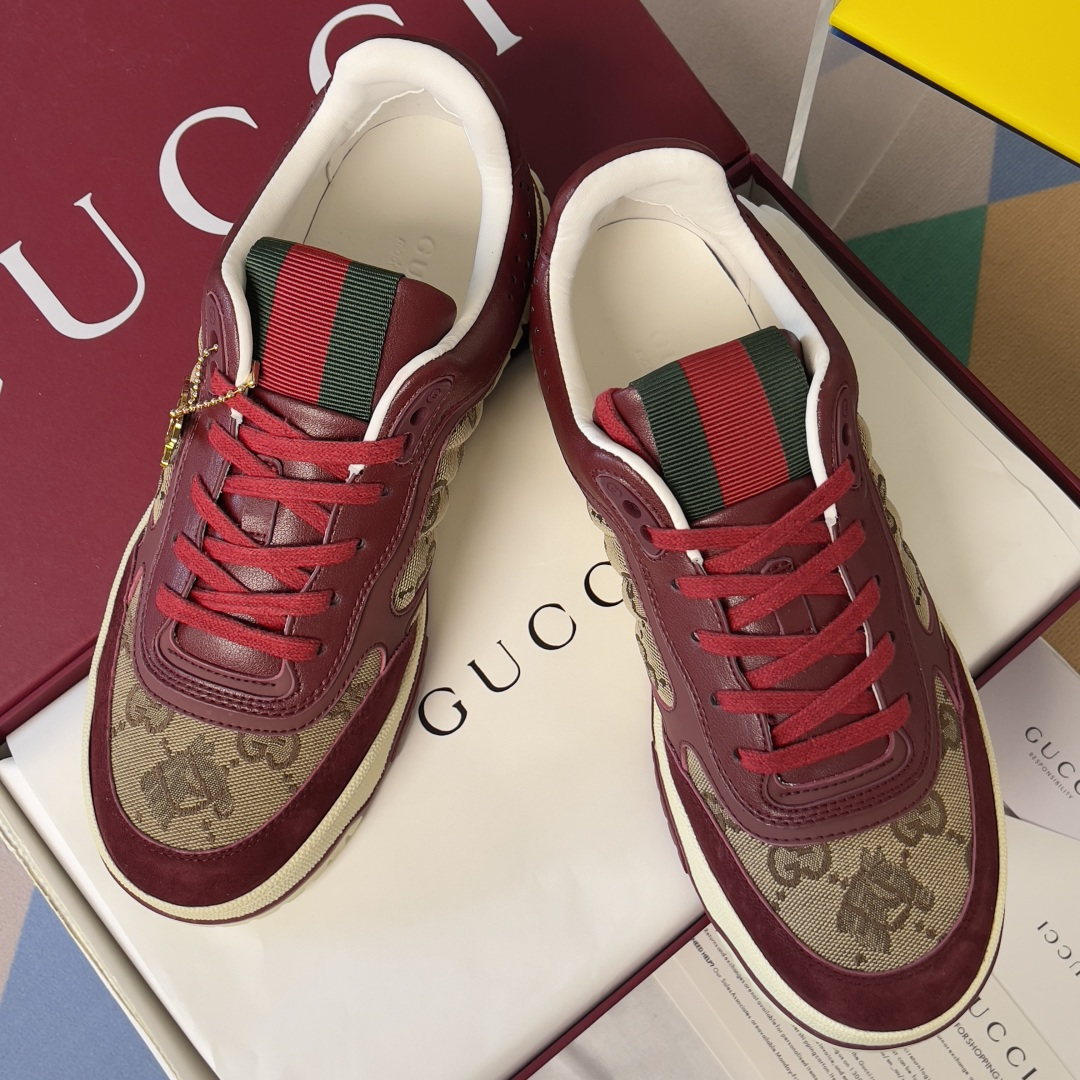 Gucci Gucci古驰G家Re-Web系列 马年限定 老花 休闲 运动鞋 滑板鞋