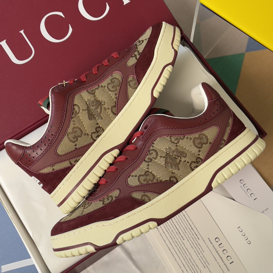 Gucci Gucci古驰G家Re-Web系列 马年限定 老花 休闲 运动鞋 滑板鞋