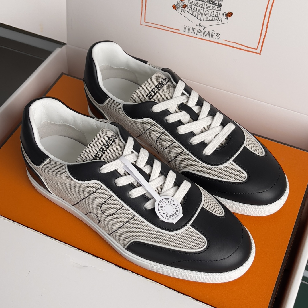 Hermès Hermes爱马仕 H家 Match系列 休闲 运动鞋 小白鞋