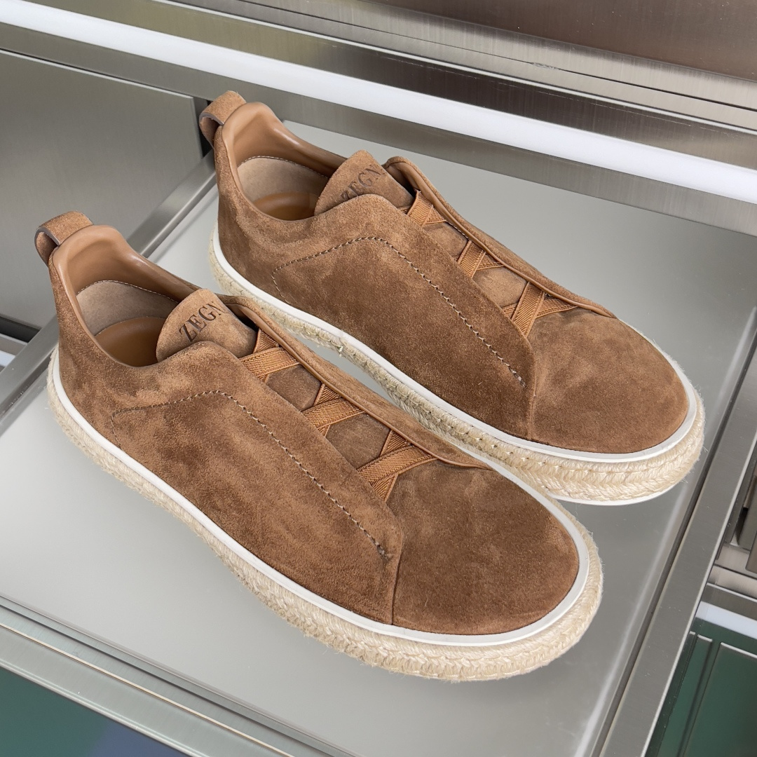 Ermenegildo Zegna ZEGNA 杰尼亚 Triple Stitch™ SECONDSKIN系列 男士 麻绳 休闲 运动鞋 滑板鞋 小白鞋