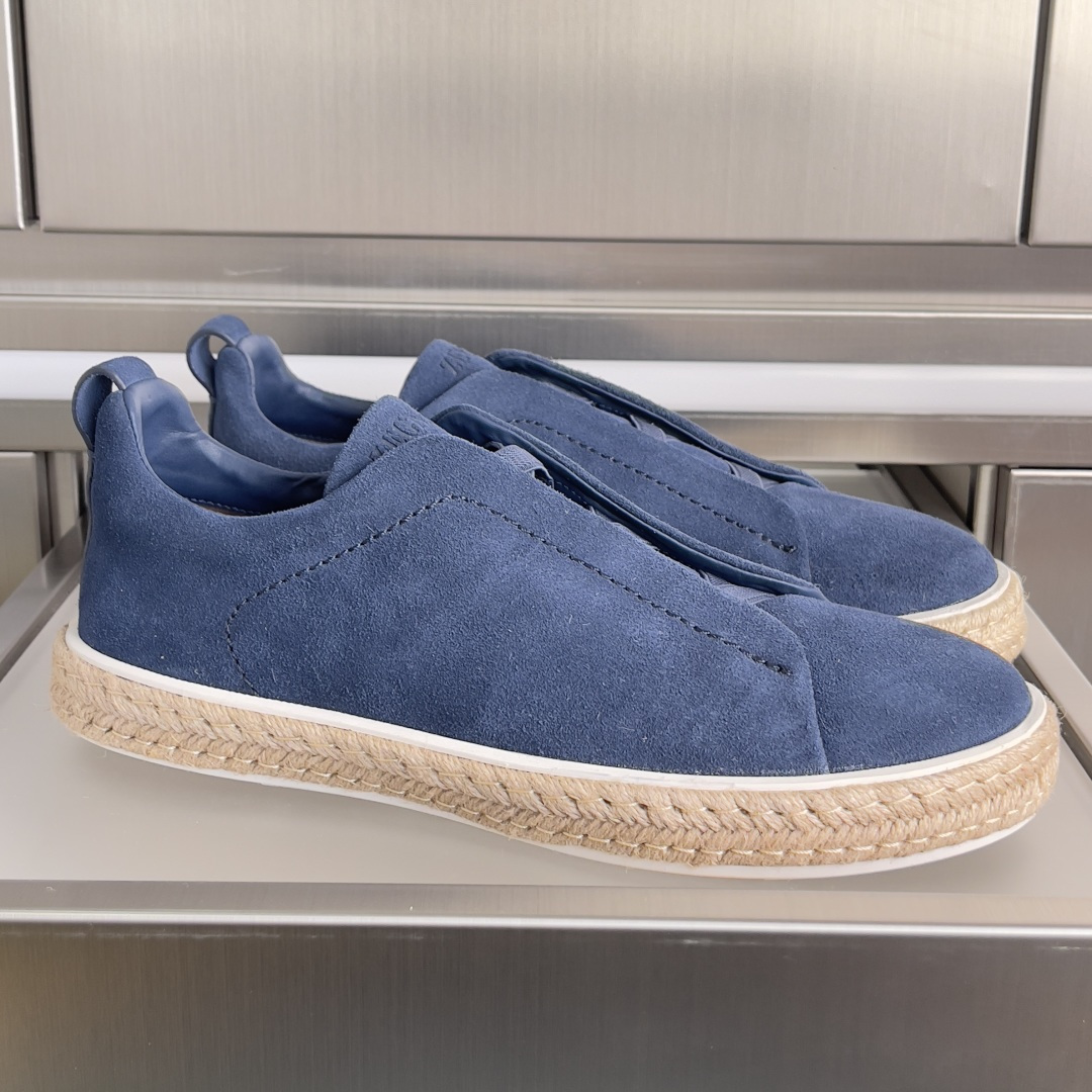 Ermenegildo Zegna ZEGNA 杰尼亚 Triple Stitch™ SECONDSKIN系列 男士 麻绳 休闲 运动鞋 滑板鞋 小白鞋