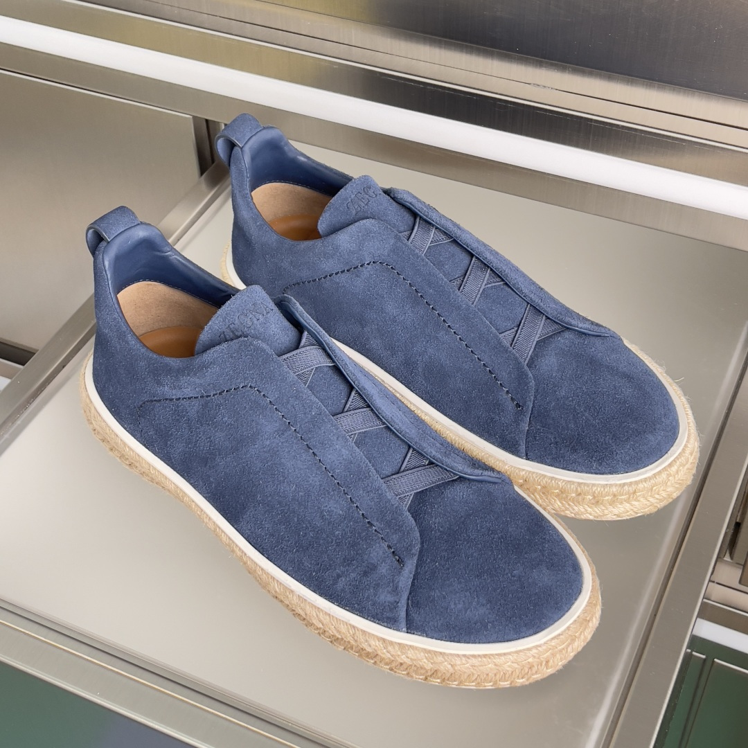 Ermenegildo Zegna ZEGNA 杰尼亚 Triple Stitch™ SECONDSKIN系列 男士 麻绳 休闲 运动鞋 滑板鞋 小白鞋