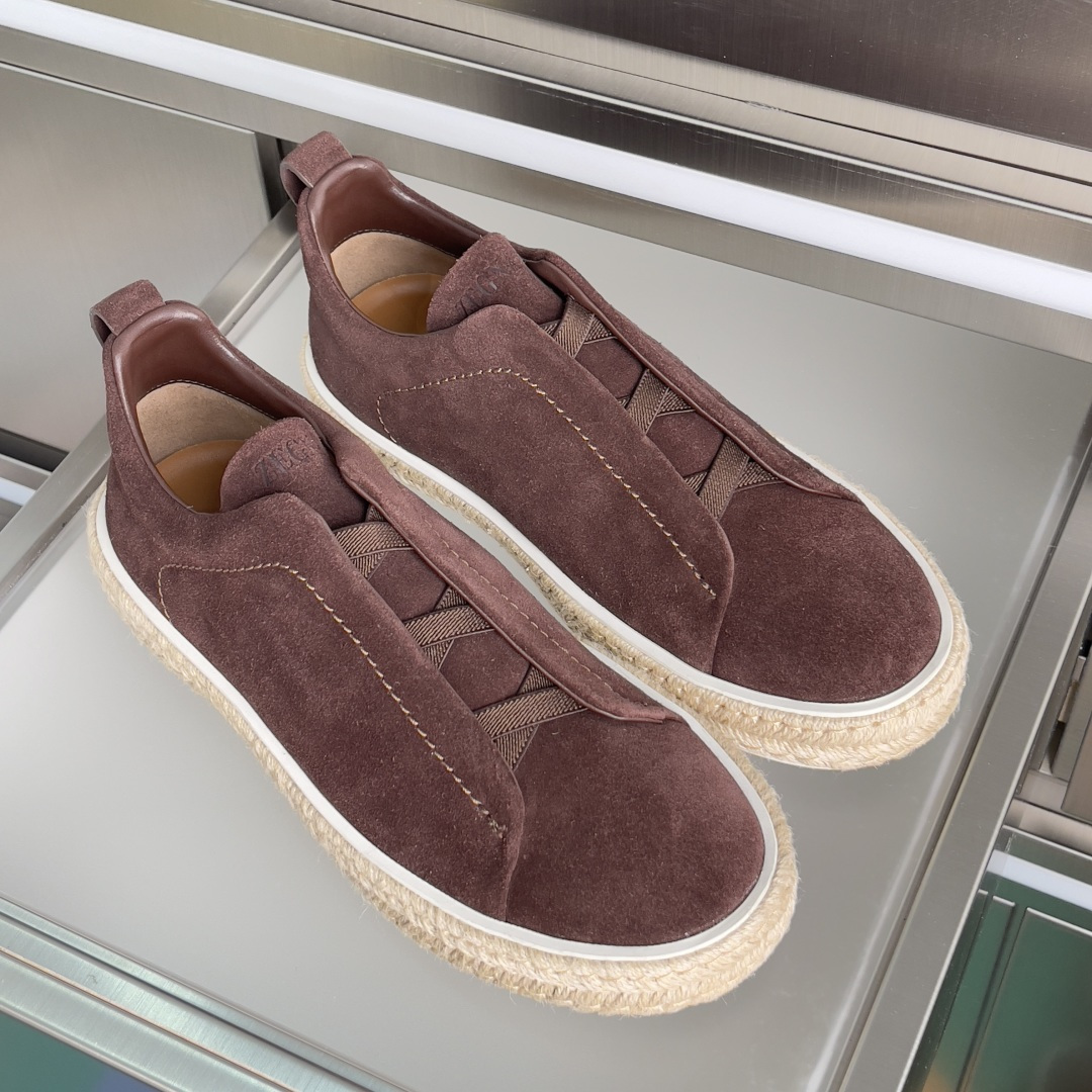 Ermenegildo Zegna ZEGNA 杰尼亚 Triple Stitch™ SECONDSKIN系列 男士 麻绳 休闲 运动鞋 滑板鞋 小白鞋