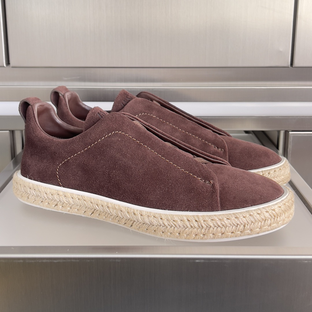 Ermenegildo Zegna ZEGNA 杰尼亚 Triple Stitch™ SECONDSKIN系列 男士 麻绳 休闲 运动鞋 滑板鞋 小白鞋