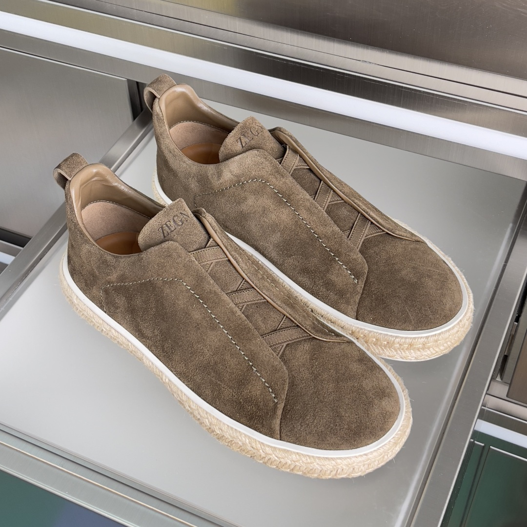 Ermenegildo Zegna ZEGNA 杰尼亚 Triple Stitch™ SECONDSKIN系列 男士 麻绳 休闲 运动鞋 滑板鞋 小白鞋