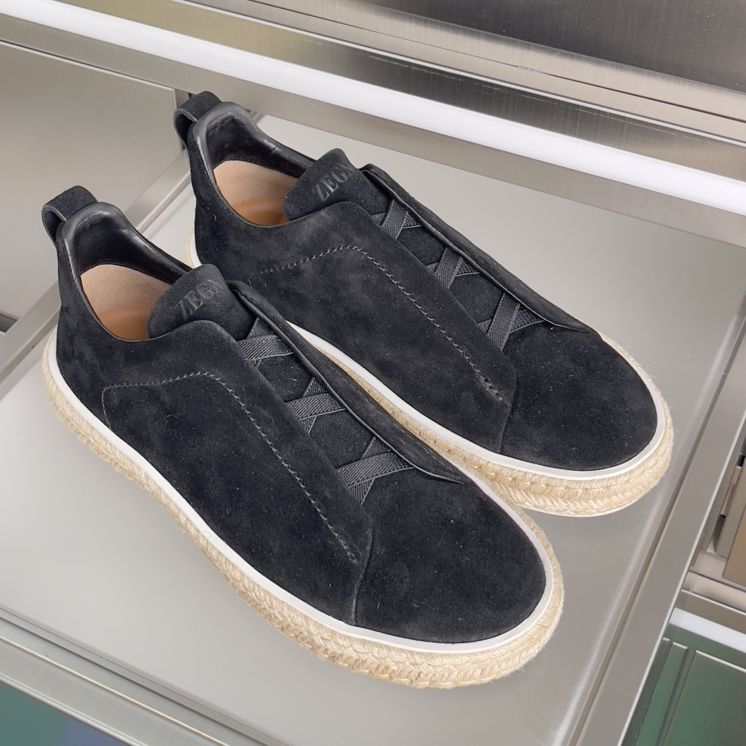 Ermenegildo Zegna ZEGNA 杰尼亚 Triple Stitch™ SECONDSKIN系列 男士 麻绳 休闲 运动鞋 滑板鞋 小白鞋