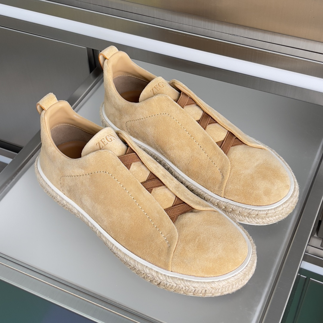 Ermenegildo Zegna ZEGNA 杰尼亚 Triple Stitch™ SECONDSKIN系列 男士 麻绳 休闲 运动鞋 滑板鞋 小白鞋